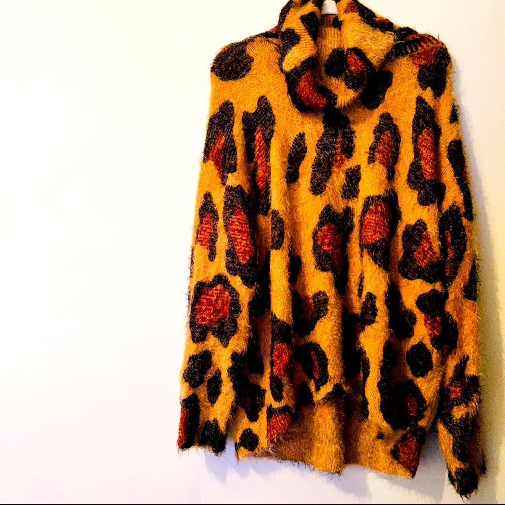 Show Me Your MuMu Leopard Oversized Sweater—Moving sale. Must go by 3/18. ❤️